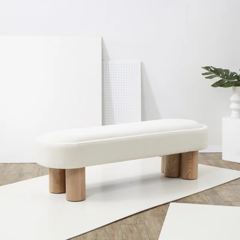 Furnishiaa upholstered Bench – Modern Elegance with Solid Sheesham Wood
