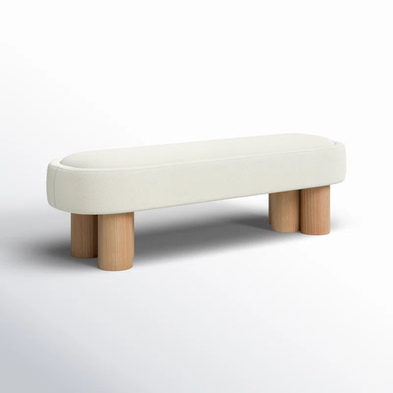 Furnishiaa upholstered Bench – Modern Elegance with Solid Sheesham Wood