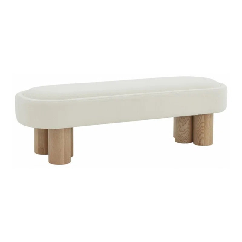 Furnishiaa upholstered Bench – Modern Elegance with Solid Sheesham Wood