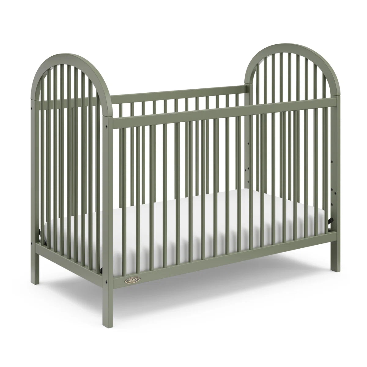 Furnishiaa 3-in-1 Convertible Baby Crib – Adjustable Height, Converts to Toddler Bed & Daybed
