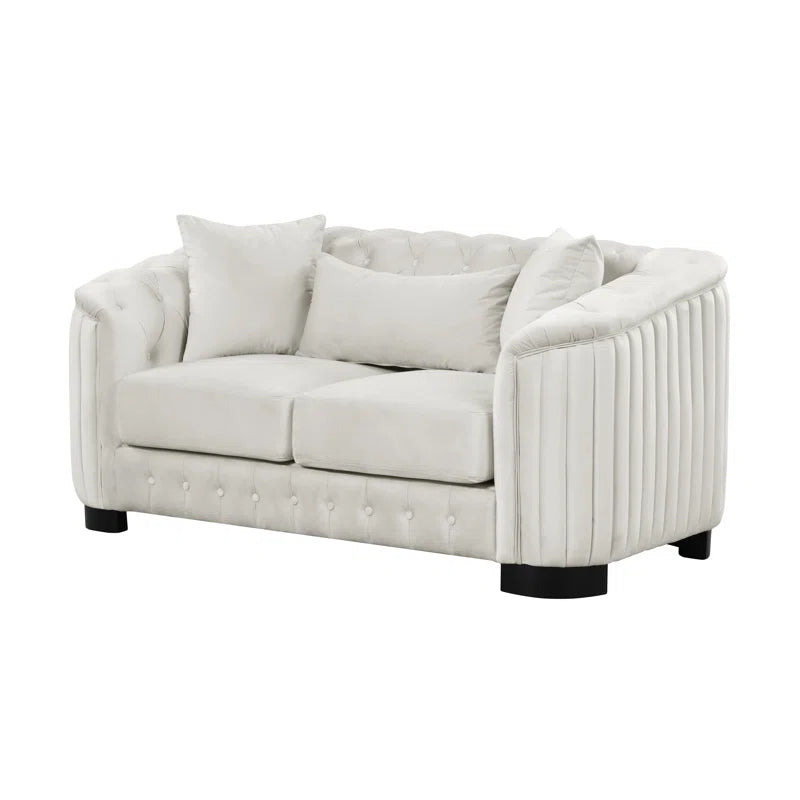 Furnishiaa 3-Piece Velvet sofa Set for living room