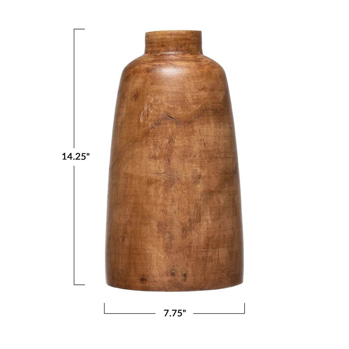 Furnishiaa Solid Sheesham Wood Handmade Table Vase