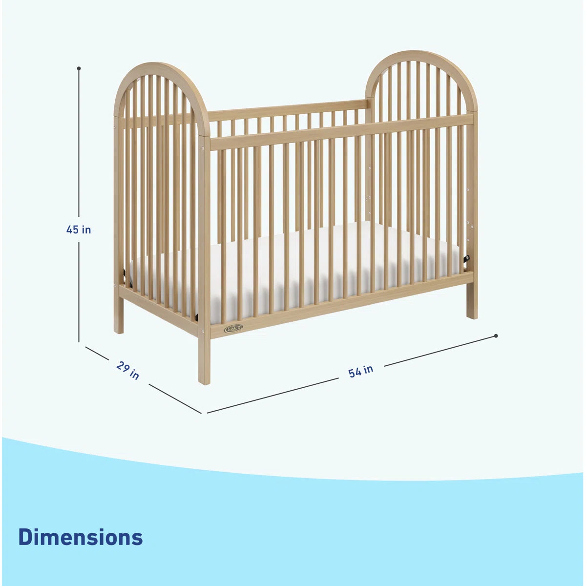 Furnishiaa 3-in-1 Convertible Baby Crib – Adjustable Height, Converts to Toddler Bed & Daybed