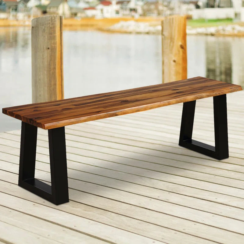 Furnishiaa Solid Sheesham Wood Outdoor Bench