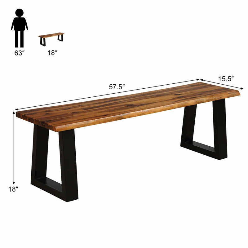 Furnishiaa Solid Sheesham Wood Outdoor Bench