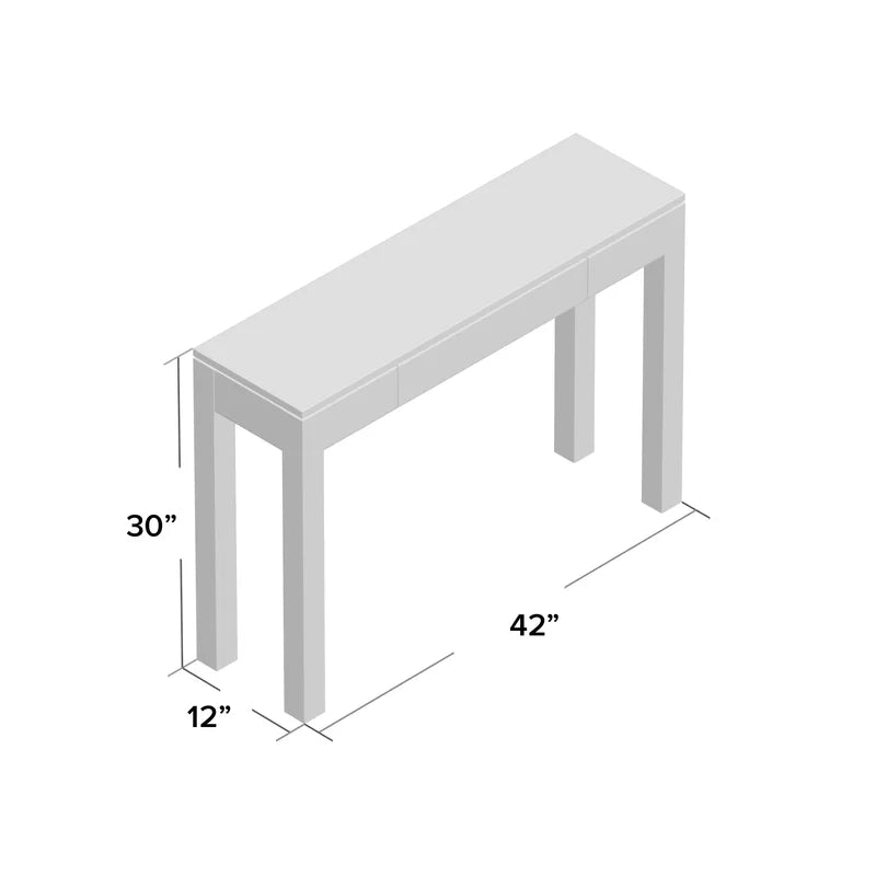 Rustic Solid Sheesham Wood Console Table with Drawer