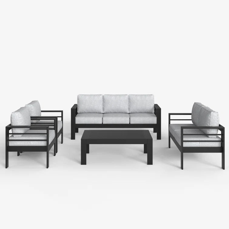 Furnishiaa 7-Seater Outdoor Iron Garden Sofa Set