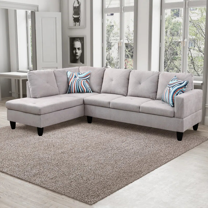 Furnishiaa L-Shaped Sectional Sofa Set – Elegant, Comfortable & Durable
