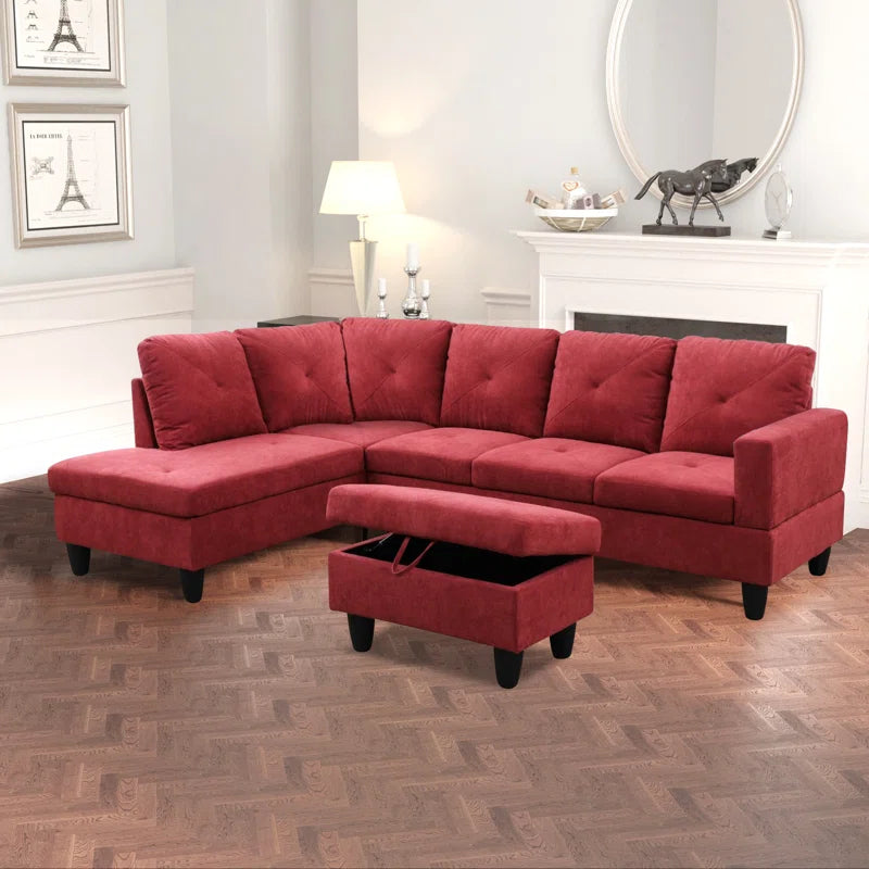 Furnishiaa L-Shaped Sectional Sofa Set – Elegant, Comfortable & Durable