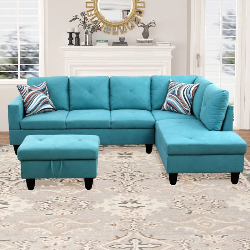 Furnishiaa L-Shaped Sectional Sofa Set – Elegant, Comfortable & Durable