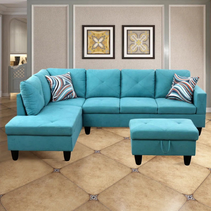 Furnishiaa L-Shaped Sectional Sofa Set – Elegant, Comfortable & Durable