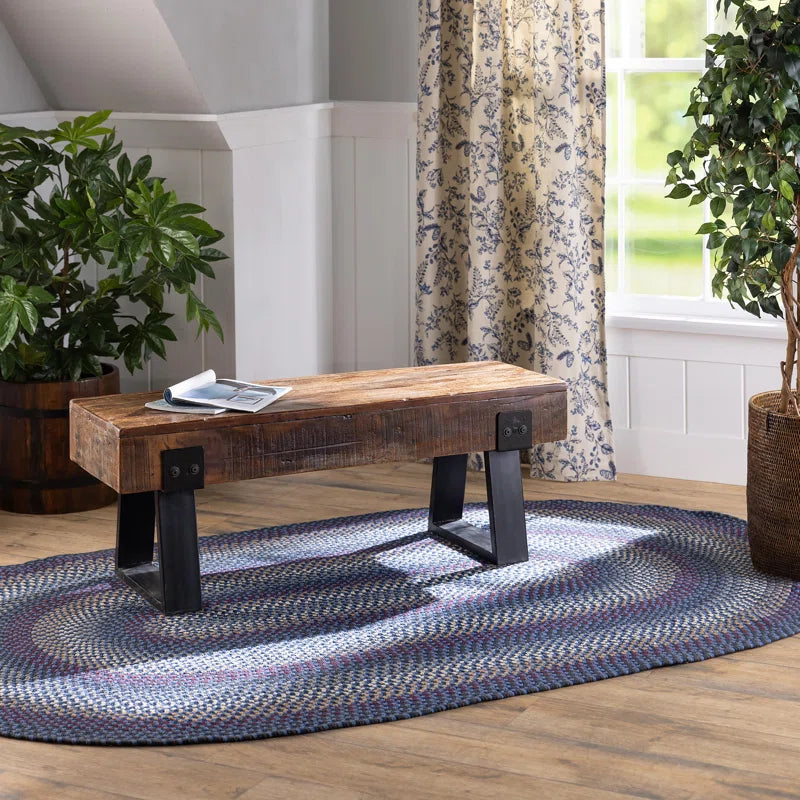 Furnishiaa Rustic Sheesham Wood Outdoor Bench – Handcrafted Charm with Lasting Strength