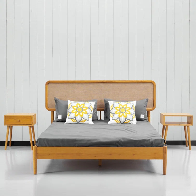 Furnishiaa Solid Sheesham Wood Bed Frame