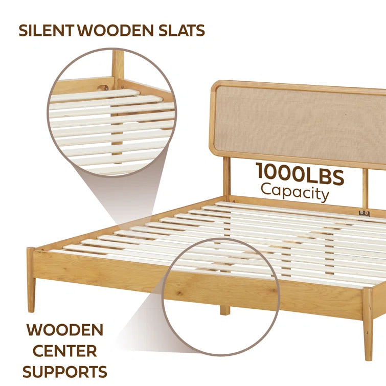 Furnishiaa Solid Sheesham Wood Bed Frame