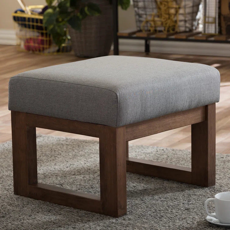 Furnishiaa Ottoman Bench with solid sheesham wood frame