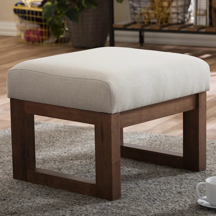 Furnishiaa Ottoman Bench with solid sheesham wood frame