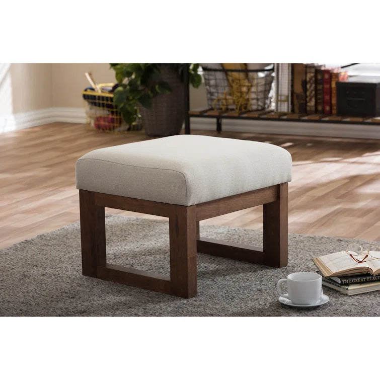 Furnishiaa Ottoman Bench with solid sheesham wood frame