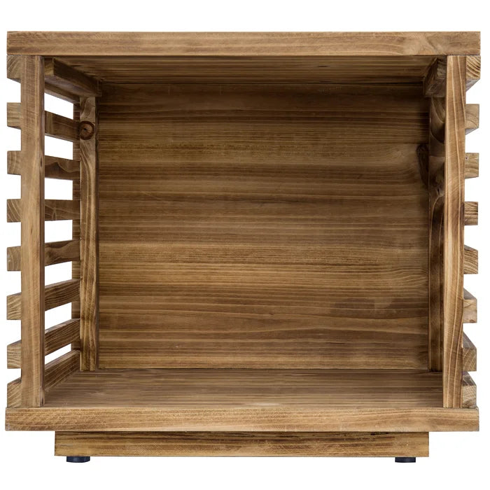 NightCraft Wooden Box Bedside Table