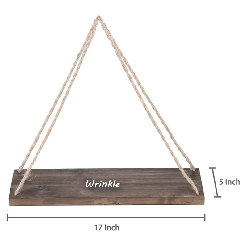 Triangle Solid Sheesham Wood Floating Shelf (Set of 2)