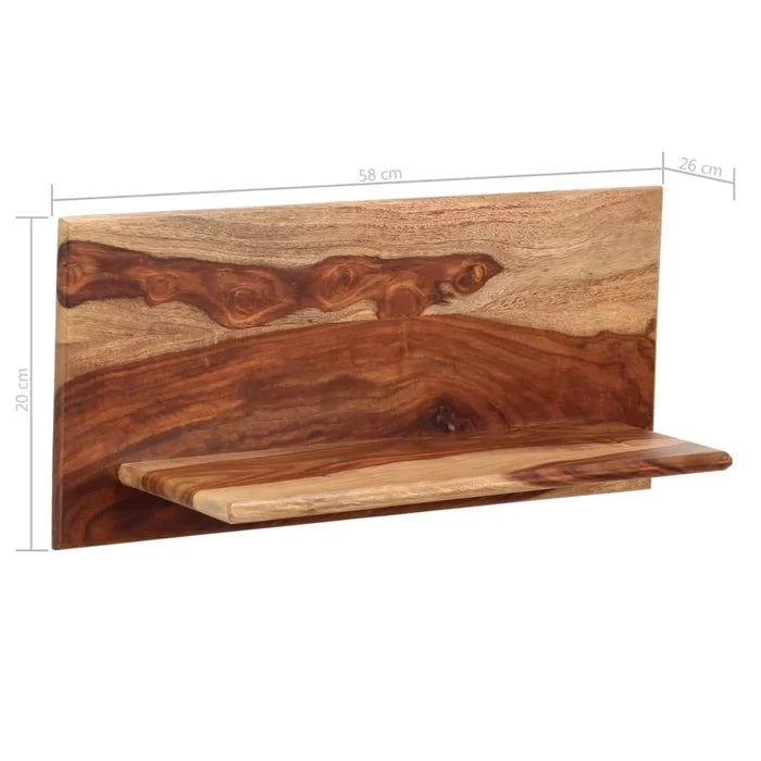 Sheesham Solid Wood Floating Shelf (Set of 2)