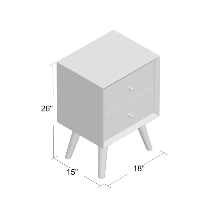 SimpleSide Minimal Box Bedside Table
