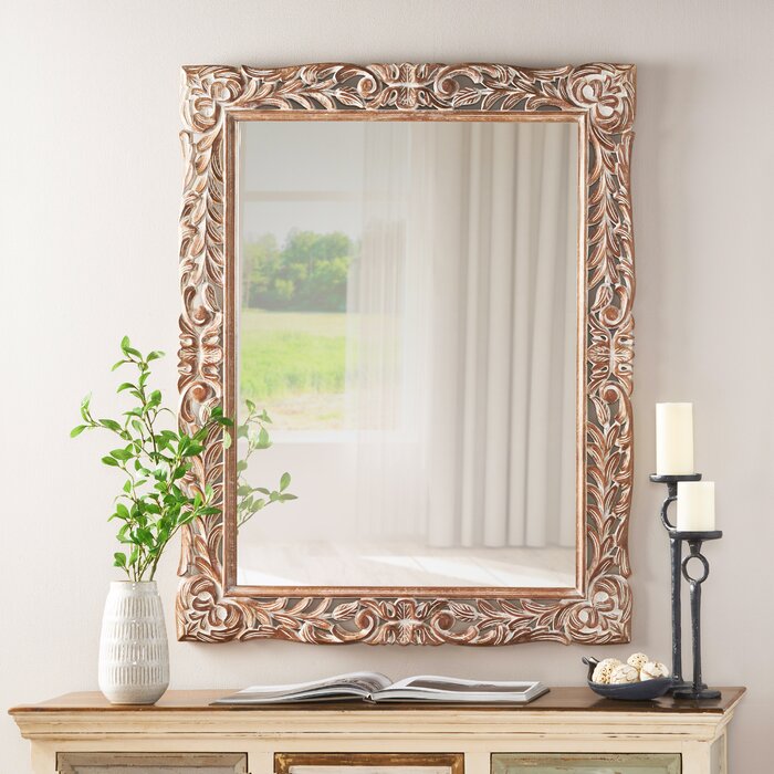 Bold Solid Wood Mirror Frame for Room Decorations