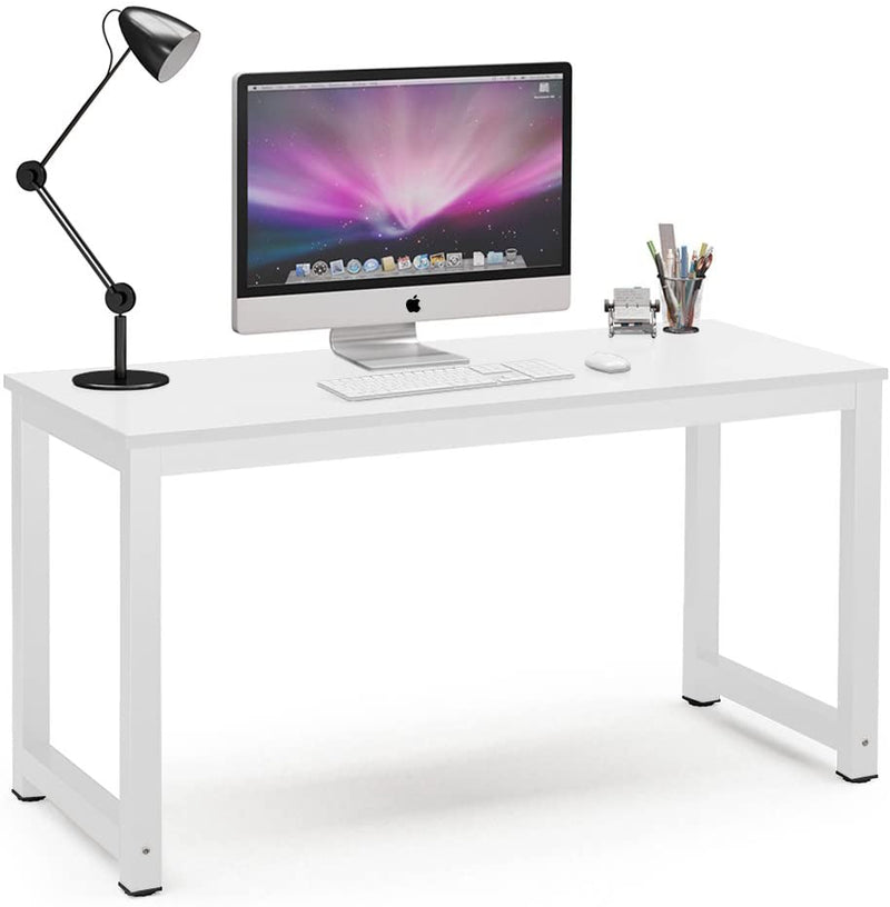 FURNISHIAA White Wooden Study and Computer Table, Table for Home & Office, Multipurpose Table