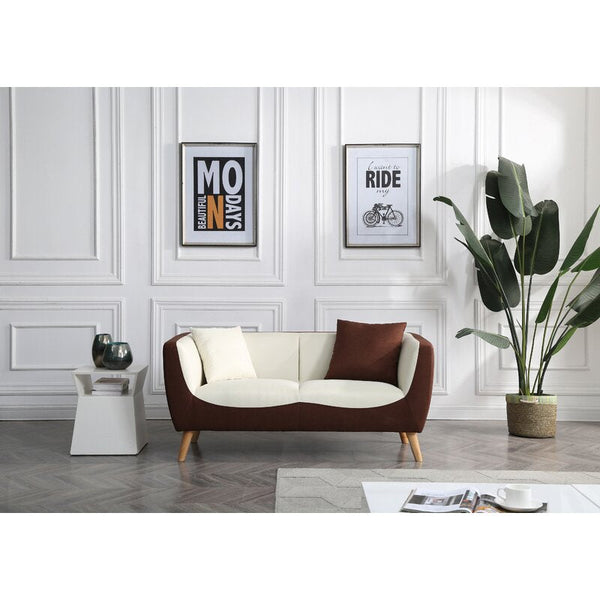 Useful Modular Living Room Sofa Brown/Cream White
