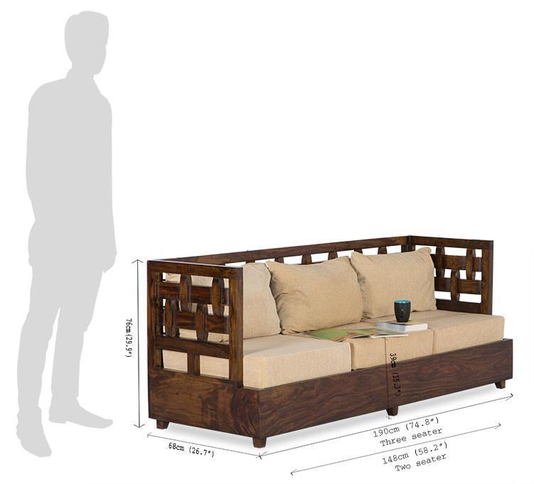 Solid Wood Sofa Set for living room - Furnishiaa