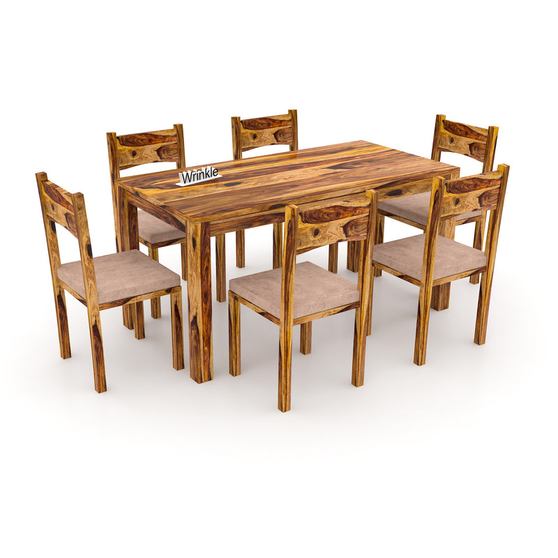 WoodPlank Modern 6 Seater Dining Table