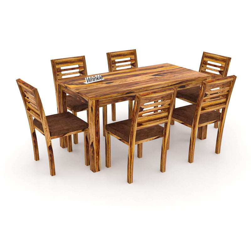 Better 6 Seater Sheesham Wood Dining Set for Home Natural