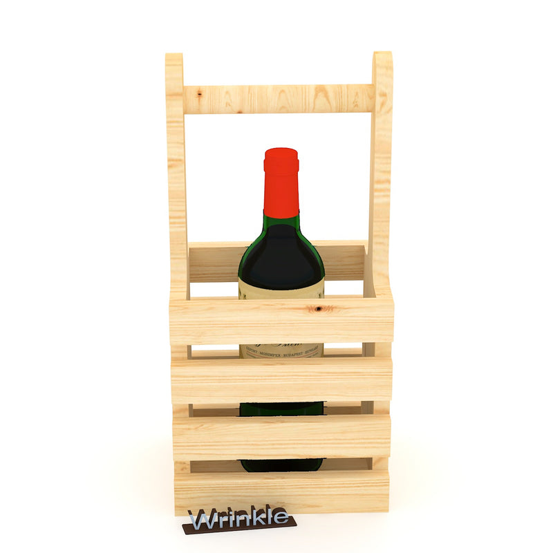 Vertical Shape Hand Picked Wine Stand With Solid Sheehsam Wood