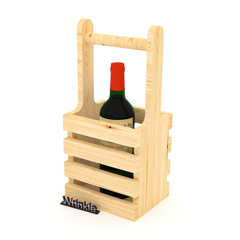 Vertical Shape Hand Picked Wine Stand With Solid Sheehsam Wood
