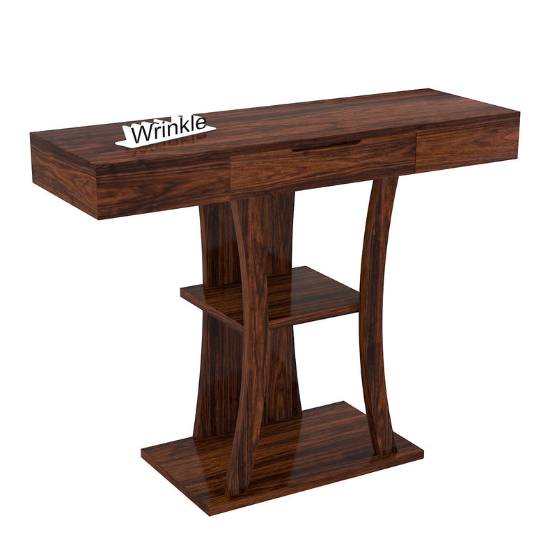 Luxurious Console Table In Solid Sheesham With Walnut finish