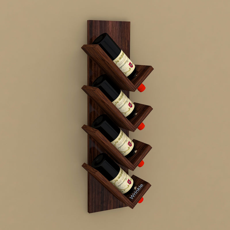 Stylish Vertical Shape Wine Stand With Solid Sheehsam Wood