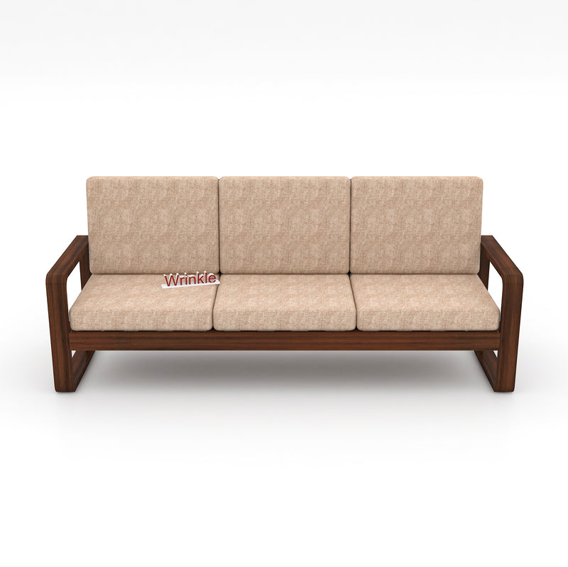Luxurious Solid Sheesham Wood 5 Seater Sofa Set, ALong with Center Table, Walnut
