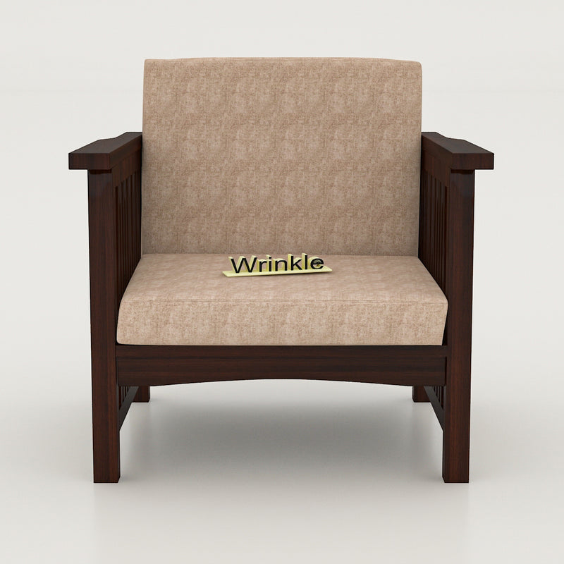 Most Comfy Arm Chair Walnut Solid Sheesham Wood With Morfino Fabric