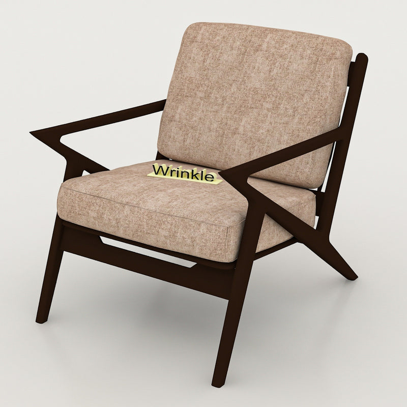 Vintage Solid Sheesham Wood Arm Chair With Molfino Fabric