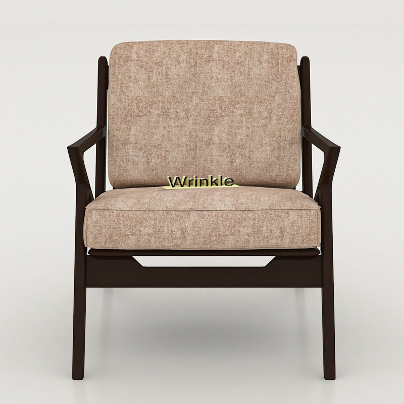 Vintage Solid Sheesham Wood Arm Chair With Molfino Fabric