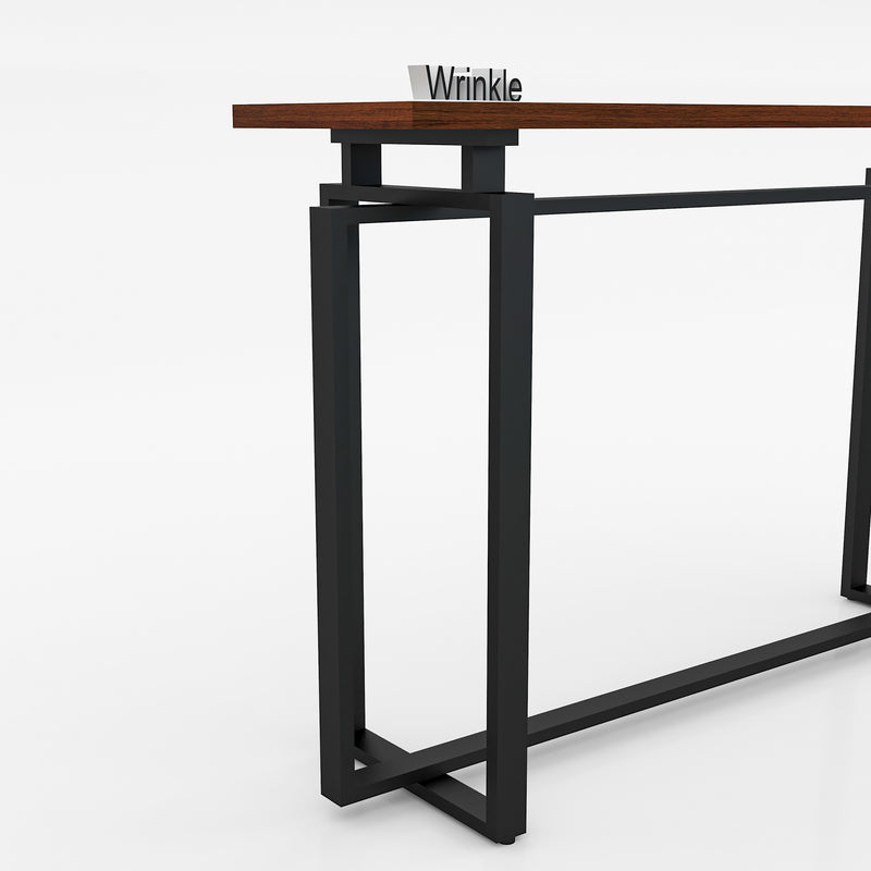 Sheesham Wood Console Table With Black Frame Metal