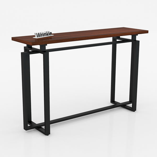 Sheesham Wood Console Table With Black Frame Metal