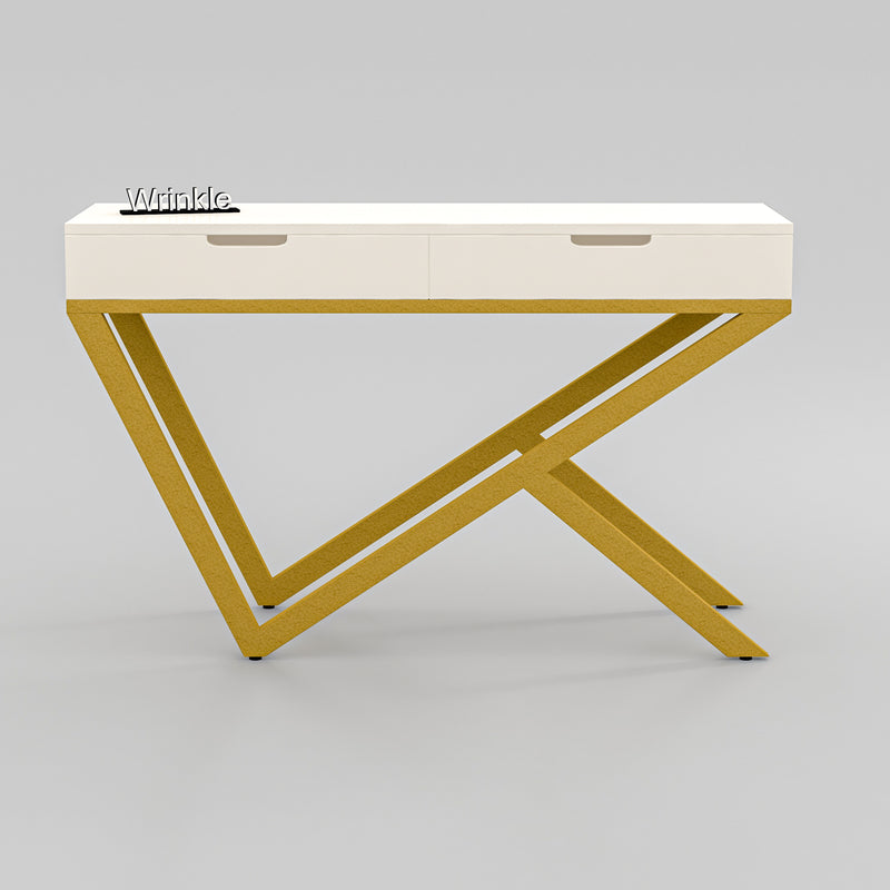 Modern Console Table in Metal With Sheesham Wood top
