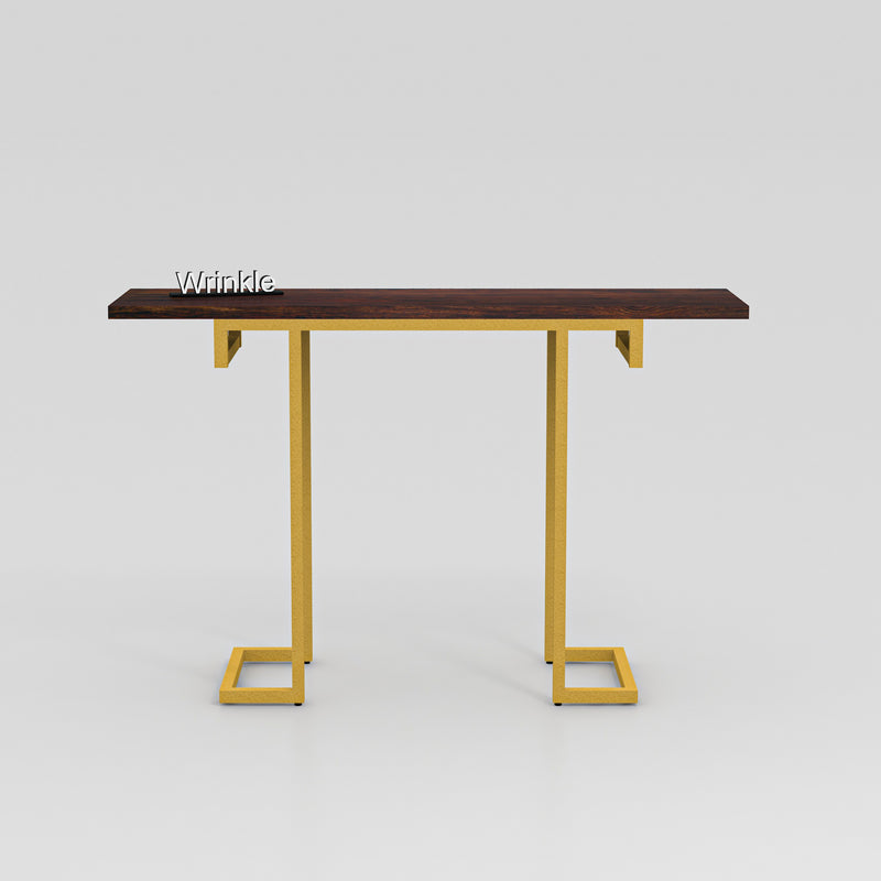classic golden  Console Table in Metal With Sheesham Wood top