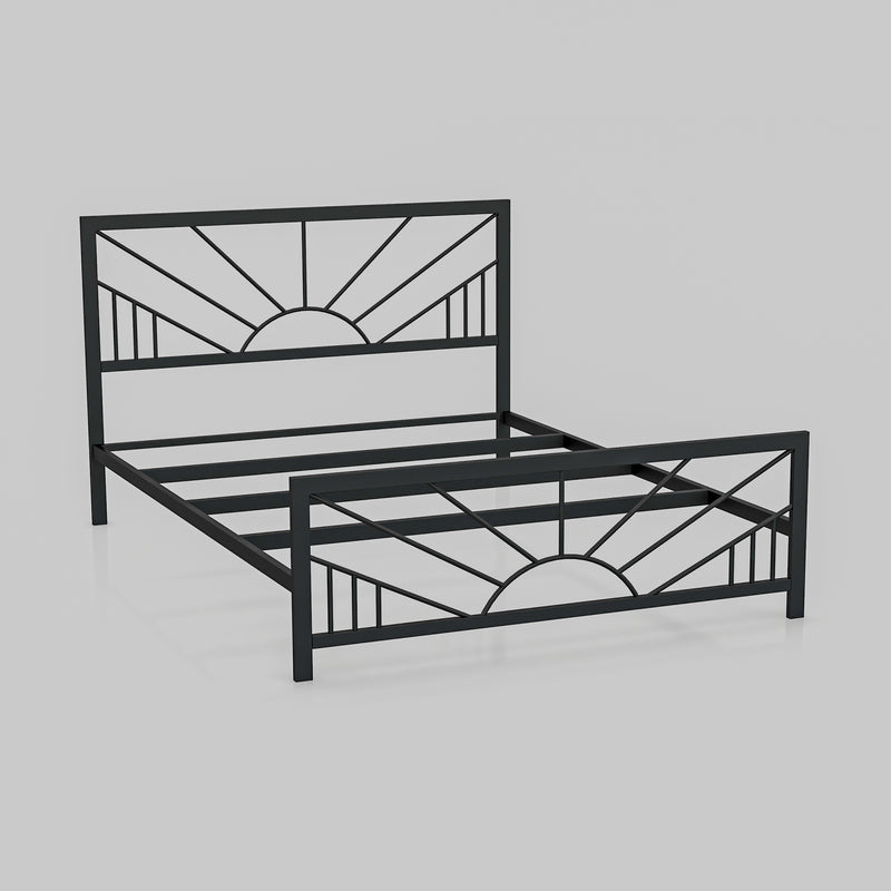 MetalCraft Sunrise Pattern Iron Bed