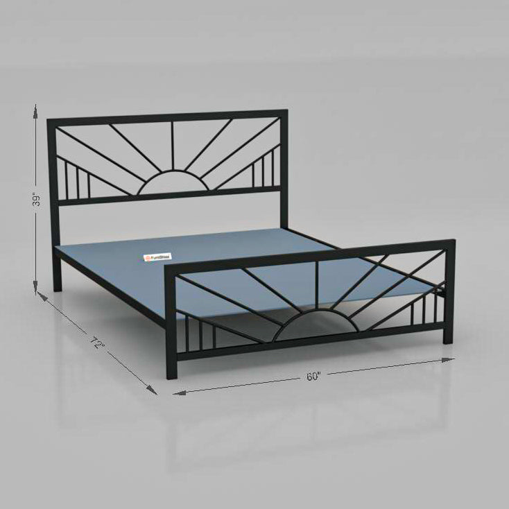 MetalCraft Sunrise Pattern Iron Bed