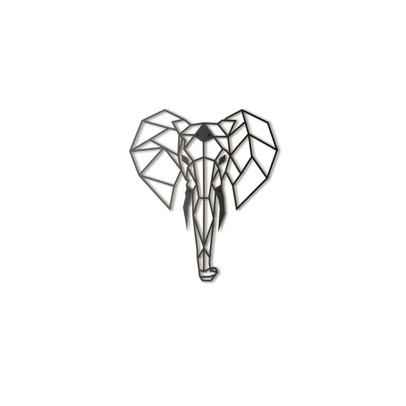 Iron Wall Hanging & Mounted Sculpture Elephant Head Wall Art for Home Decor - Furnishiaa