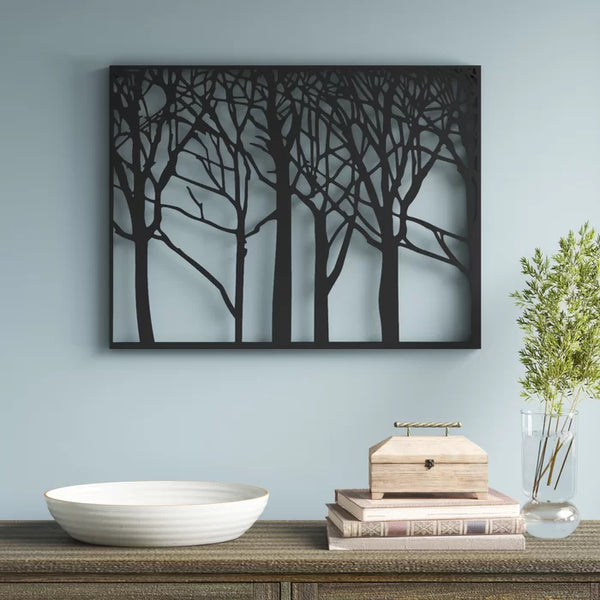 Iron Wall Hanging Bunch of Tree Wall Art for Home Décor