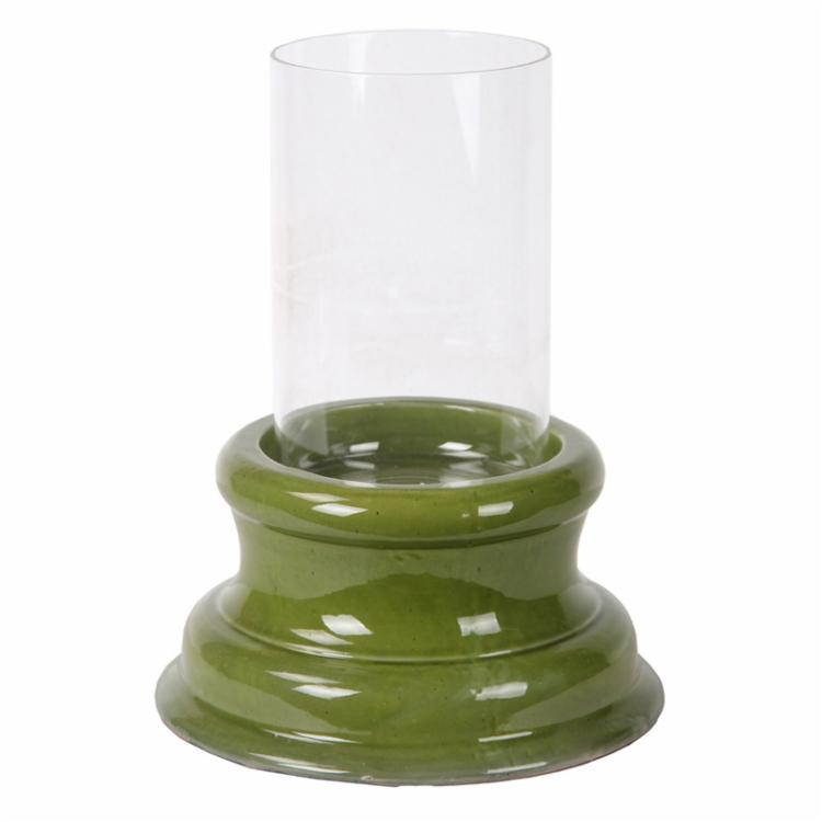 Wooden Green Glossy Designer Candle Holders For Home