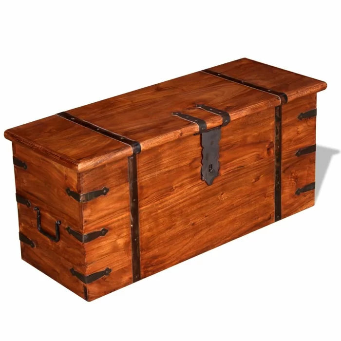 Solid Sheesham Wood Trunk Doubles As Coffee Table