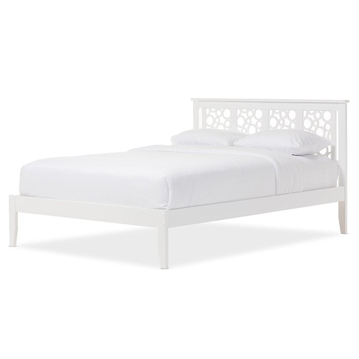 Fine Solid Wood Designer Bed White1 for Bedroom furniture Home